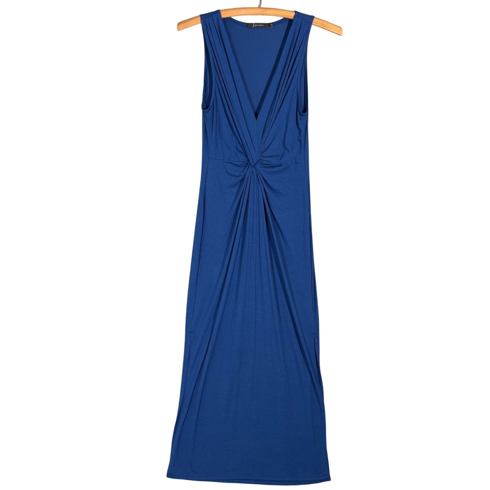 Lenny Niemeyer Blue Twist‎ Front V-Neck Sleeveless Maxi Dress XS Brazil Swimwear